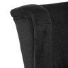 Křeslo ušák, černá látka, AK-388 BK2 (Barva Černá)
