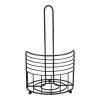 Stojan na papírové utěrky - kulatý, kov, černý (Barva Černá)