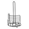Stojan na papírové utěrky - kulatý, kov, černý (Barva Černá)