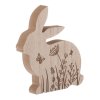 Zajíc dřevěný, dekorace. (Barva Přírodní)