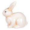 Zajíc - keramická figurka, barva krémovo-bílá (Barva Krémová)