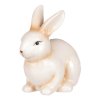 Zajíc - keramická figurka, barva krémovo-bílá (Barva Krémová)