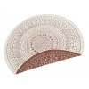 Kusový koberec Twin-Wendeteppiche 103102 creme terra kruh – na ven i na doma (Rozměry koberců 140x140 (průměr) kruh)