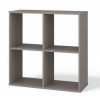 Regál Manja 2x2 šedá jíl, laminát, 75x74x30 cm - FALCO