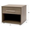 MONTY - noční stolek s poličkou a zásuvkou, 50x40x40cm Dekor: olše (Dekor olše, Šířka 50, Výška 40)