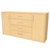 AURA 3 - komoda, 160x86cm Hloubka: 36cm, Dekor: olše (Dekor olše, Šířka 160, Výška 86)