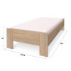 NEDO - postel 80x200cm / 90x200cm Dekor: olše, Šířka pro matraci: 80cm, Varianta: Síla bočnice 18mm (Dekor olše, Výška 50)