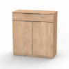 VARIO 1 - komoda, 80x86.5cm Dekor: olše, Úchytka: Černá (Dekor olše, Šířka 80, Výška 86.5)