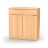 VARIO 1 - komoda, 80x86.5cm Dekor: olše, Úchytka: Černá (Dekor olše, Šířka 80, Výška 86.5)