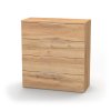 VARIO 4 - komoda, 80x86.5cm Dekor: olše, Úchytka: Černá (Dekor olše, Šířka 80, Výška 86.5)