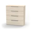 VARIO 4 - komoda, 80x86.5cm Dekor: olše, Úchytka: Černá (Dekor olše, Šířka 80, Výška 86.5)