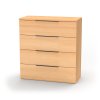 VARIO 4 - komoda, 80x86.5cm Dekor: olše, Úchytka: Černá (Dekor olše, Šířka 80, Výška 86.5)