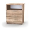 VARIO 2 - noční stolek, 45x56x40,5cm Dekor: olše, Úchytka: Černá (Dekor olše, Šířka 45, Výška 56)