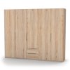VARIO XXL - šatní skříň, 250x52x205cm Dekor: olše, Úchytka: Černá (Dekor olše, Šířka 250cm)