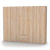VARIO XXL - šatní skříň, 250x52x205cm Dekor: olše, Úchytka: Černá (Dekor olše, Šířka 250cm)