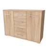 AIDA M - komoda se zásuvkami a dvířky, 120x86cm Dekor: olše (Dekor olše, Šířka 120, Výška 86)