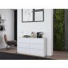 Moderní bílá komoda Malvína M6 140 s minimalistickým designem
