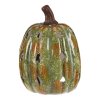 Dýně s otvory - keramika, na čaj. svíčku, zelená (Barva Oranžová)