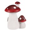 Domeček houbový - muchomůrka, dvojice, LED osvětlení (Barva Červená)