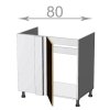 kuchynska dolna rohova drezova skrinka sirka 80 cm 1 dvierka dvierka 40 cm v7w26csakyskdcdn