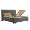 Čalouněná postel Michaela 180 s úložným prostorem, šedá Aston
