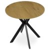 Kulatý jídelní stůl 80x80cm, mdf, divoký dub, HT-F4108 OAK (Barva Hnědá)