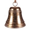 Zvonek - závěsná ozdoba, kov, zlatý (Barva Zlatá)