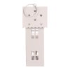 Lucerna mini - kovová, LED svíčka, patrový domek, bílá (Barva Bílá)