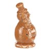 Sněhulák perníkový - keramika, LED osvětlení, hnědý (Barva Hnědá)
