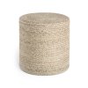 Sedací vak JUTTA POUF 106235 Beige/Grey (Koberec na míru - rozměry 40x40)