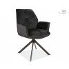 Židle BOGA II - otáčivá, područky (Varianta nohy černé / látka bluvel 19)