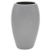Váza keramická - vyboulená, oválný tvar, šedá (Barva Šedá)