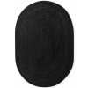 Kusový koberec Jute Braided 106322 Black ovál (Rozměry koberců 160x230 ovál)