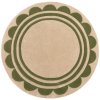 Ručně všívaný kusový koberec Lois Scallop Green kruh (Rozměry koberců 120x120 (průměr) kruh)
