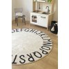 Přírodní koberec, ručně tkaný Round ABC Natural-Black (Rozměry koberců 150x150 (průměr) kruh)