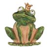 Žába s korunkou - keramická dekorace (Barva Zelená)