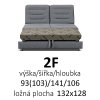 Sedací souprava BALBOA OT-2F-R-1-D ve tvaru "U" Malmo 96 tmavě šedá