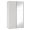 Šatní skříň VALERIANO 120 platinum/platinum