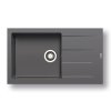 Odolný pyragranitový dřez ATHLOS 1B 1D PLUS 86x50 iron grey