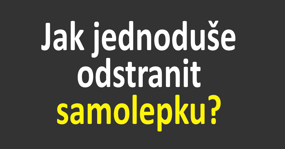 Návod na odstranění etikety