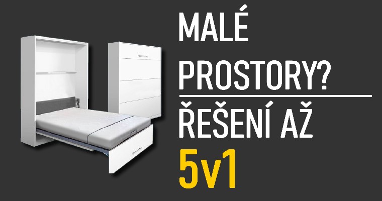 Malé bydlení? Ukážeme vám, jak do něj umístit postel, pohovku a dostatek úložných prostor.