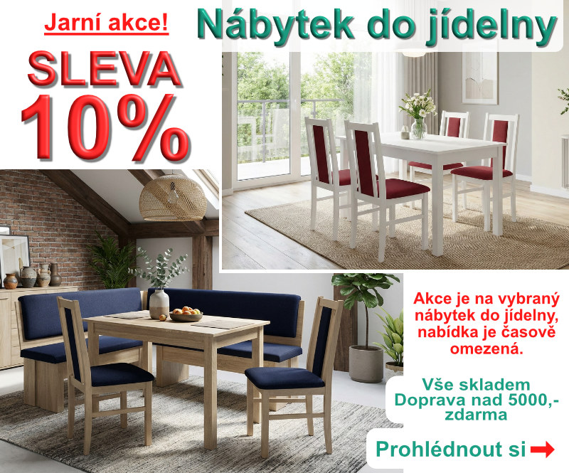 Sleva a nábytek do jídelny