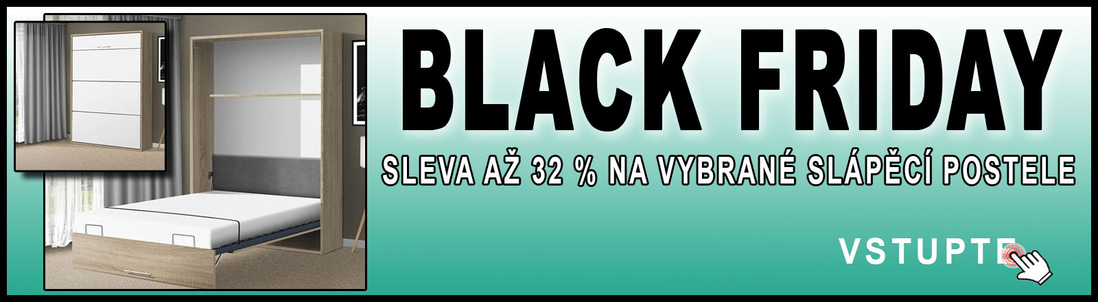 Black Friday - Sklápěcí postele
