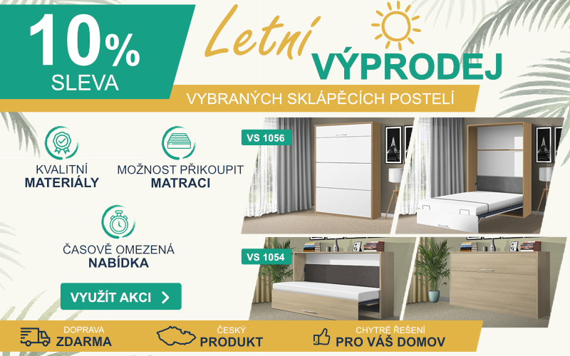 Letní výprodej sklápěcích postelí