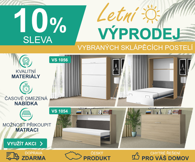 Letní výprodej sklápěcích postelí