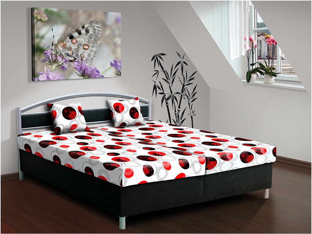 Čalouněná postel s úložným prostorem Bruno 200x170 cm černá