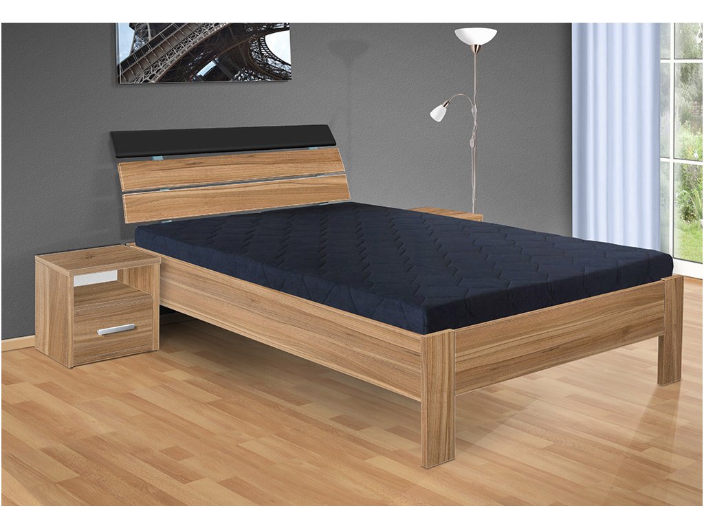 Dřevěná postel 120x200 cm Darina ořech lyon