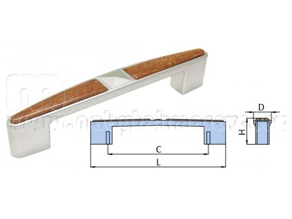 Úchytka plast, calvados