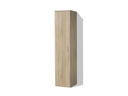 Praktická vysoká skříň s policemi Alfa 14 š. 40 cm dub sonoma světlý