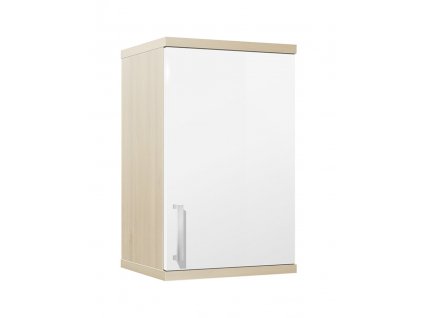 Moderní a elegantní závěsná koupelnová skříňka K8 š. 40 cm akát bílá